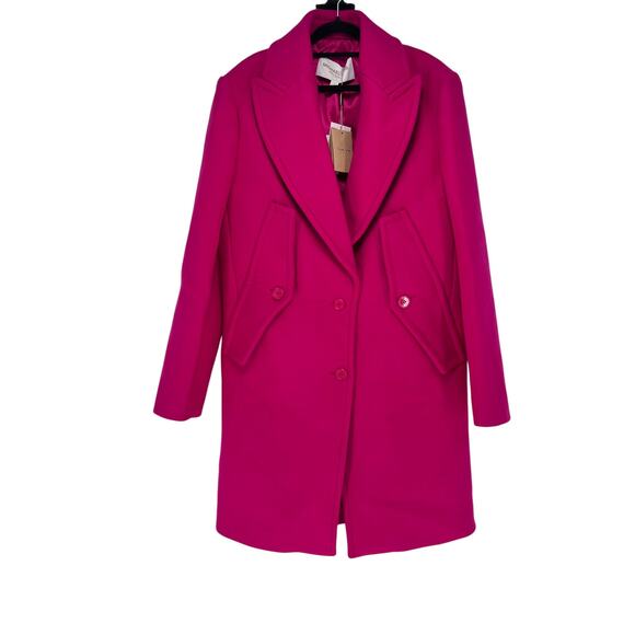 Michael Kors Collection Wool Melton Reefer Coat Sz 2 - Picture 3 of 13